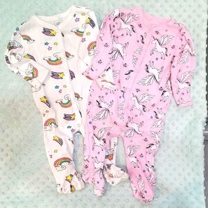 Bundle 2pcs Rosie Pope Baby Girl Pajama size 6-9m